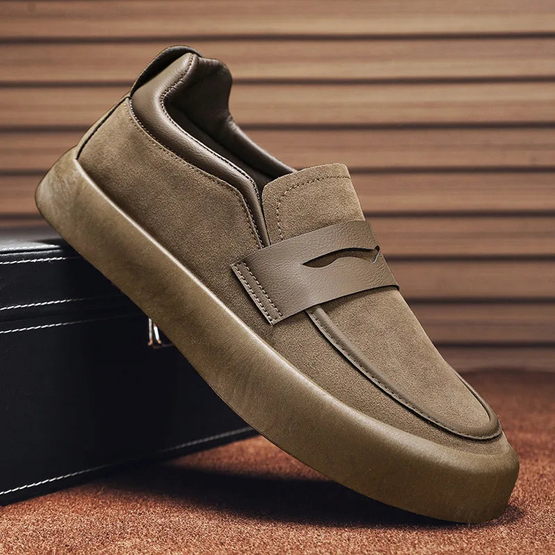 Leder-Suede Loafers