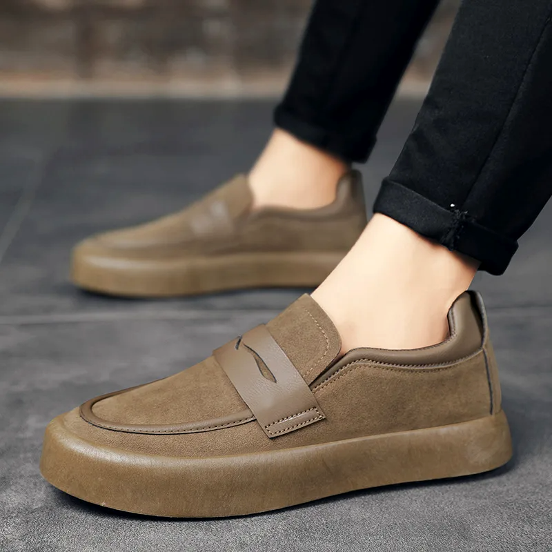 Leder-Suede Loafers