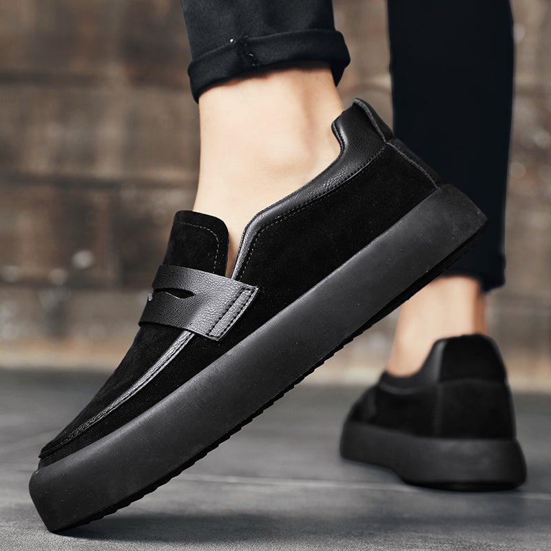 Leder-Suede Loafers